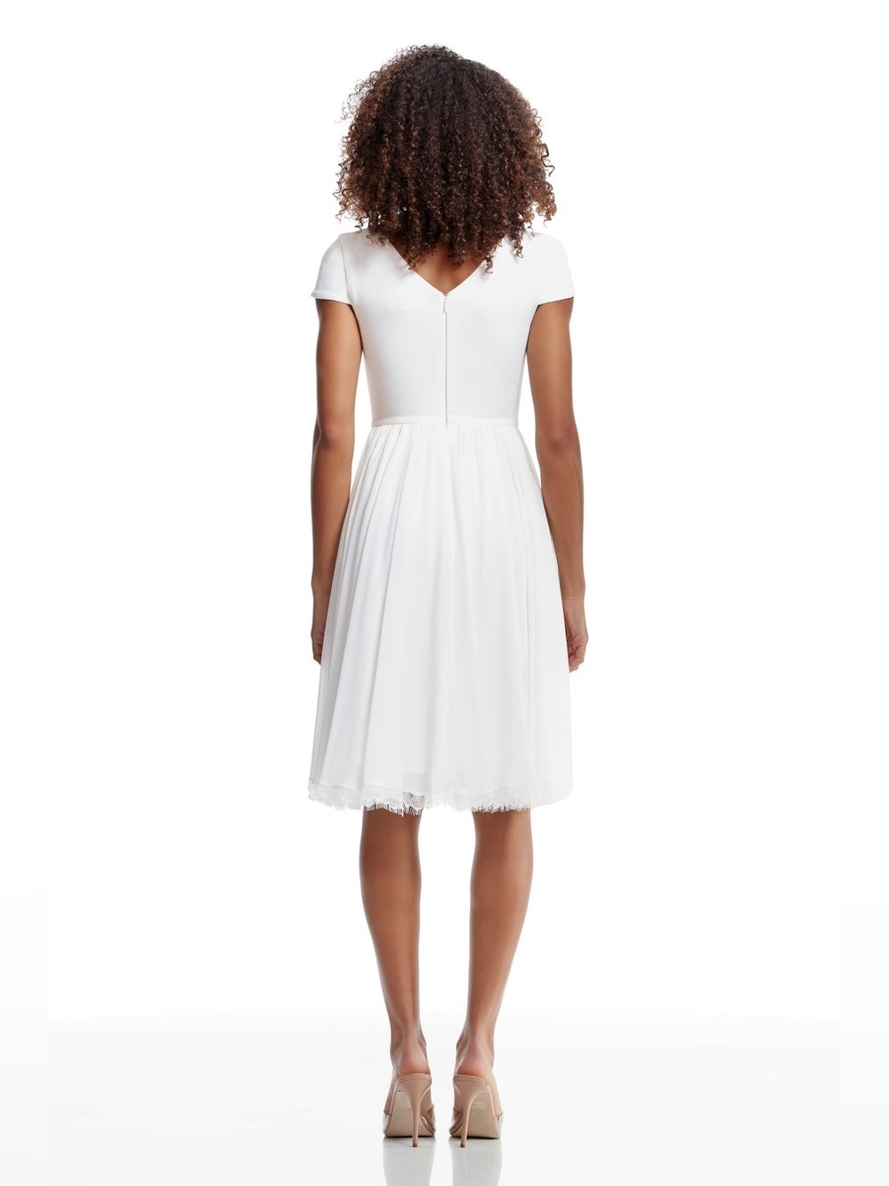 Dress The Population Corey Dress XS White bride bridal shower wedding feminine - Picture 2 of 14